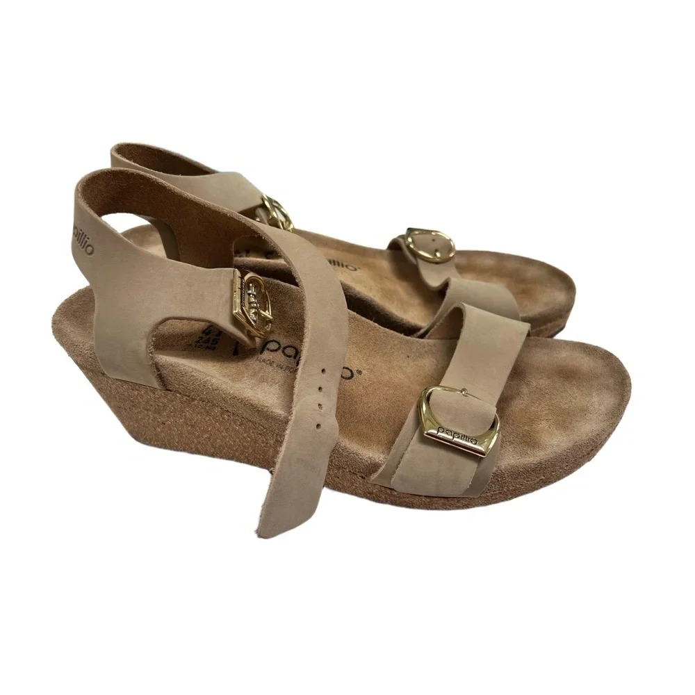 Papillio By Birkenstock Soley Ring Buckle Wedge Sandals Sandcastle Size L 10 41